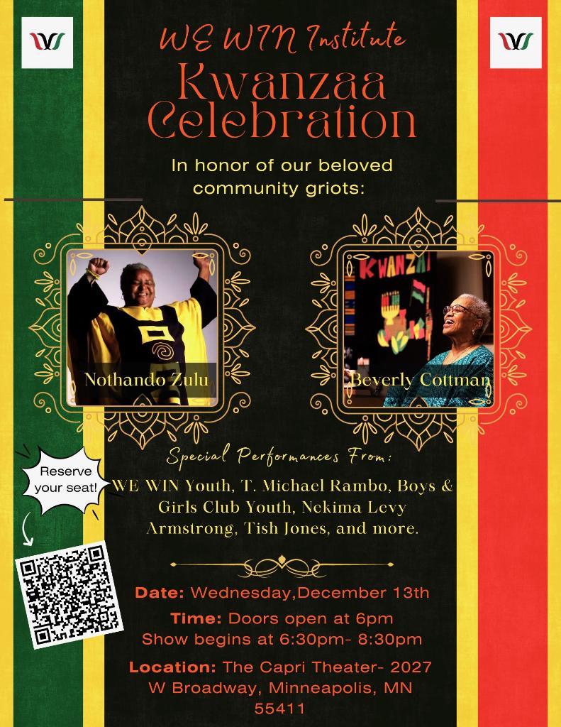 we win kwanzaa celebration flyer
